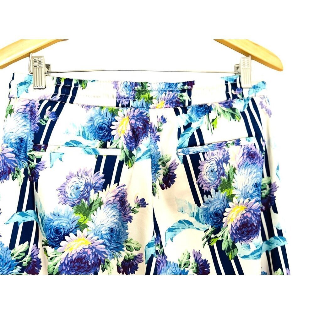 J.Crew Summer Pants Pull-up Drawstring Floral Size 10 - Picture 7 of 11